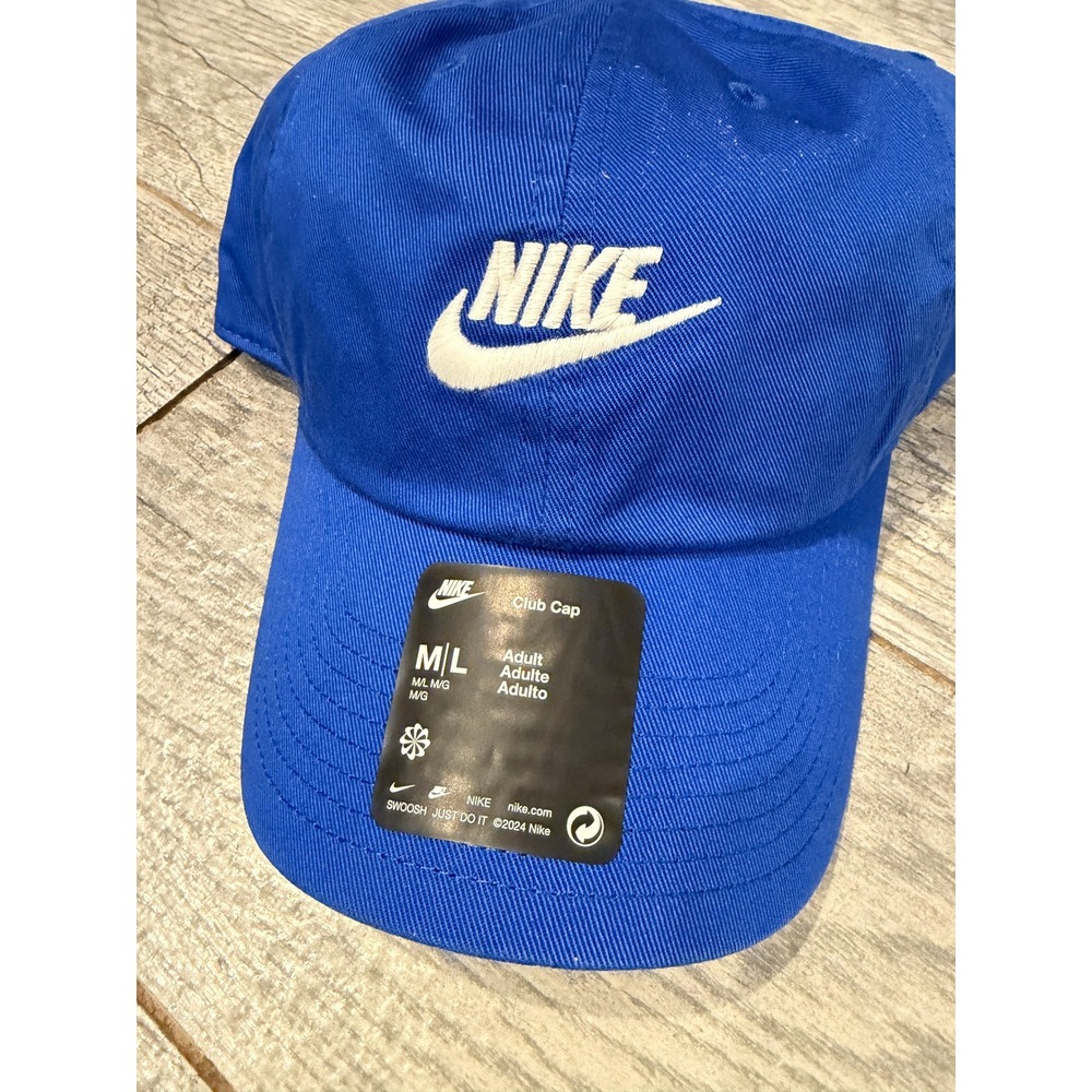 Nike Club Cap Medium Large Blue NWT Adjustable Dad Hat FB5368-480 Mens Trucker